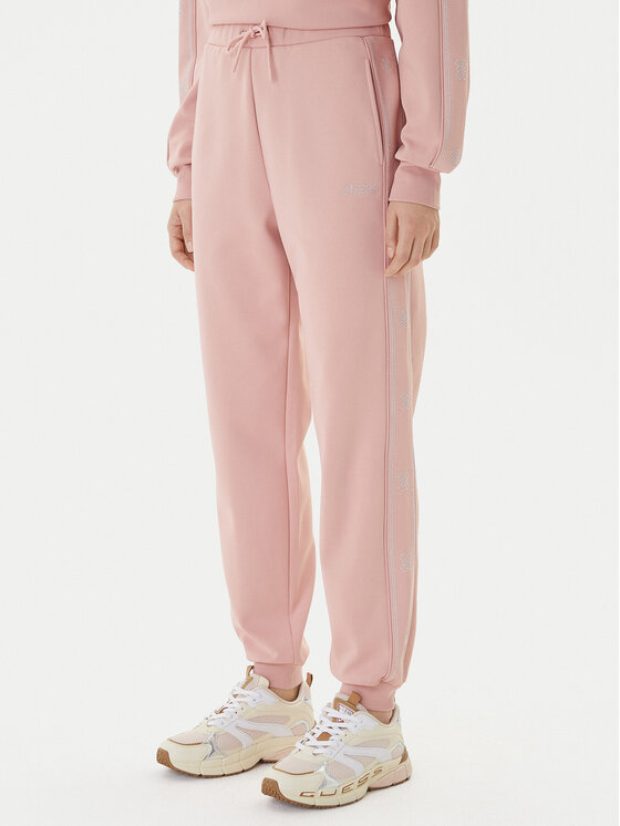 Guess Spodnie materiałowe 179778 Różowy Slim Fit