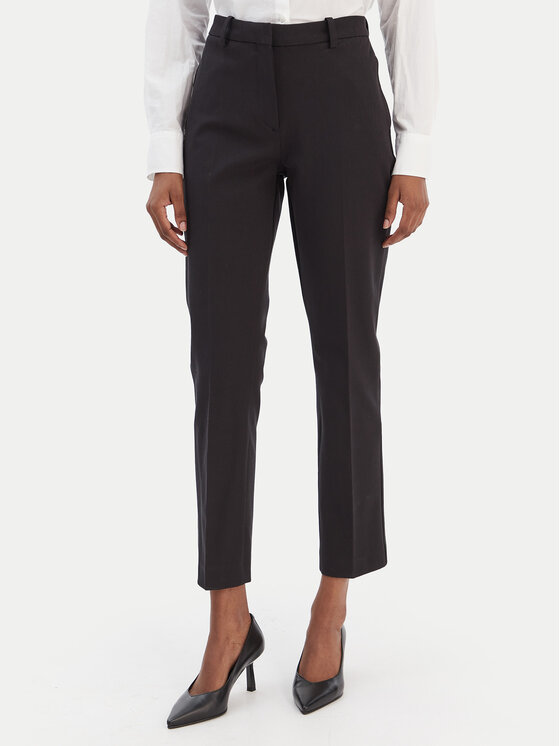 Tommy Hilfiger Chinosy Gabardine WW0WW48350 Czarny Slim Fit