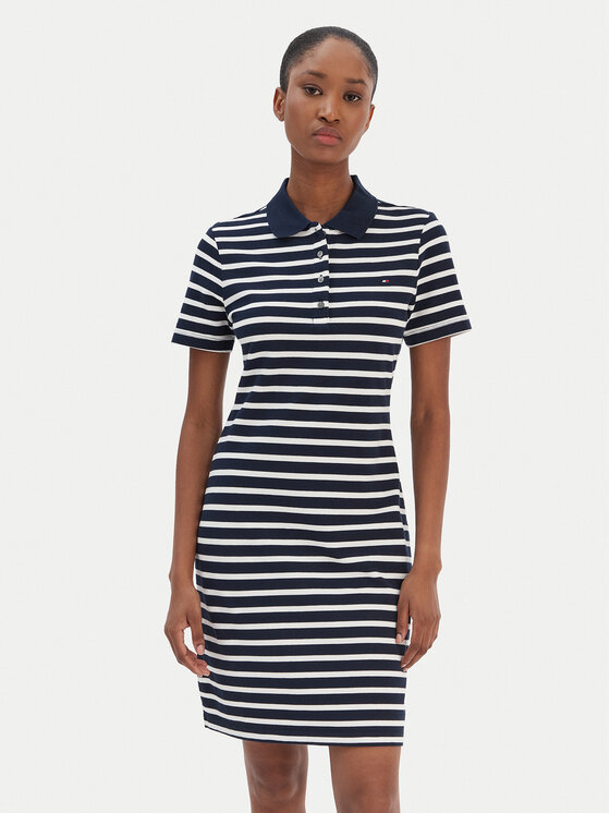 Tommy Hilfiger Sukienka codzienna 1985 WW0WW43228 Granatowy Slim Fit