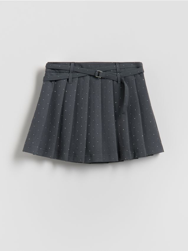 Reserved - Spódnico-szorty z dodatkiem wiskozy - ciemnoszary