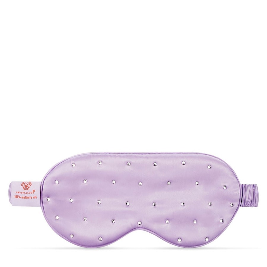Crystallove Opaska na oczy z jedwabiu z kryształkami – lilac Maski do spania, spraye do poduszek i inne 1 ct