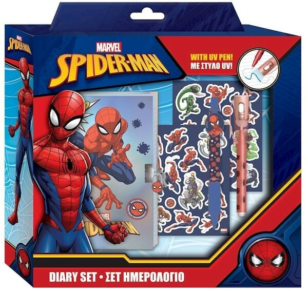 Pamiętnik z długopisem uv spiderman