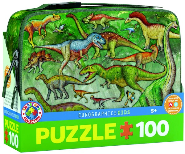 Puzzle + Lunch box - Dinosaur 100 elementów