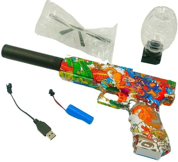 Pistolet na kulki żelowe z ładowarką