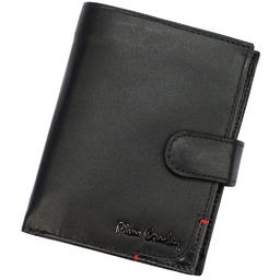 Portfel Męski PIERRE CARDIN Skóra Licowa RFID Duży Pionowy Z Zapięciem MATOWY 331A 13 x 10 x 3 [cm]