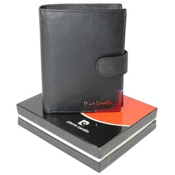 Portfel Męski Skórzany PIERRE CARDIN Skóra Licowa Duży Pionowy Z Zapięciem Z OZDOBNYM ELEMENTEM RFID 326A 12,5 x 10 [cm]