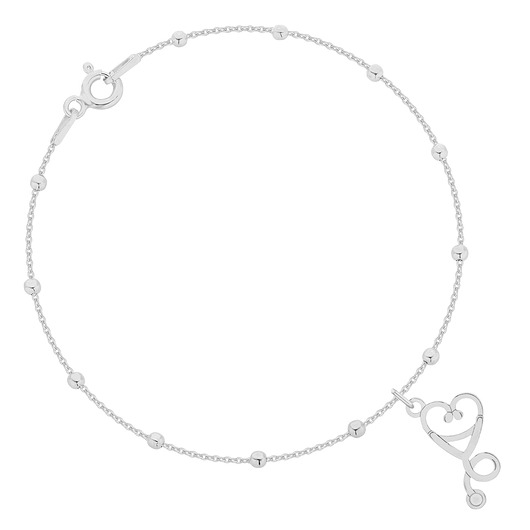 Srebrna bransoletka stetoskop