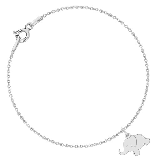 Srebrna bransoletka słonik