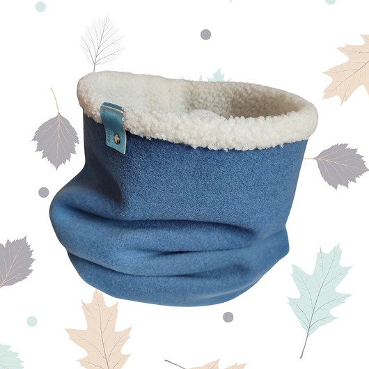 Komin niebieski - ciepły z barankiem