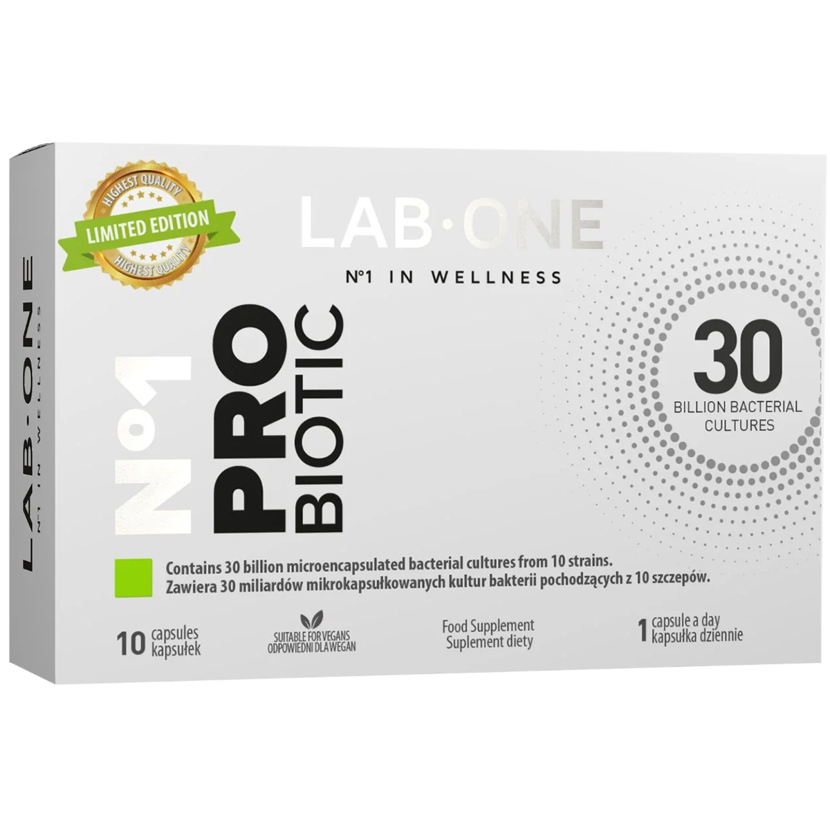 Lab One No 1 Probiotic, 10 kapsułek