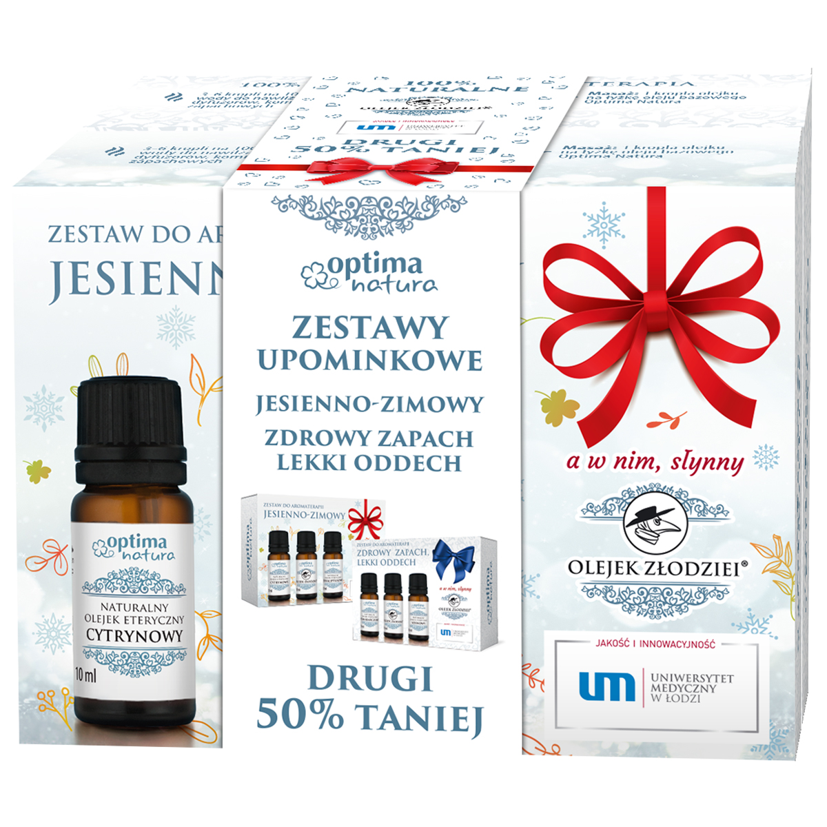 Zestaw Optima Natura Pakiet Podwójny, Jesienno-Zimowy, 3 x 10 ml + Zdrowy Zapach, Lekki Oddech, 3 x 10 ml