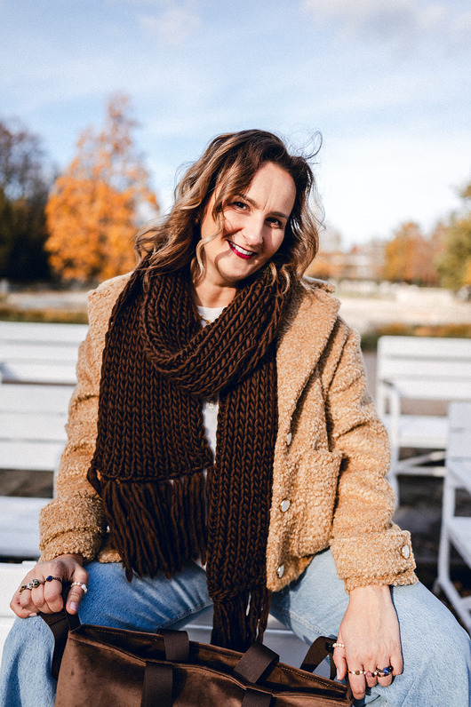 Wełniany szal z wełny peruwiańskiej PERUVIAN WOOLY