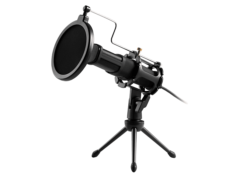 Mikrofon strumieniowy USB ze statywem ISY IMI-2500 Czarny