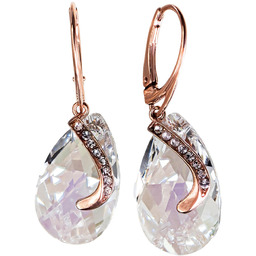 Kryształy Kolczyki Moonlight Senti Rose Gold Różowe Złoto Srebro