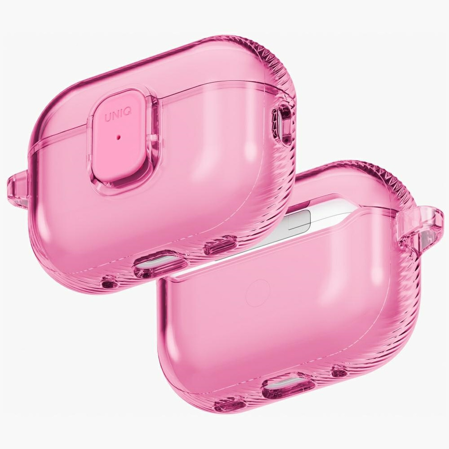 Etui UNIQ Glase Pro do AirPods Pro 3 Lock Case różowy
