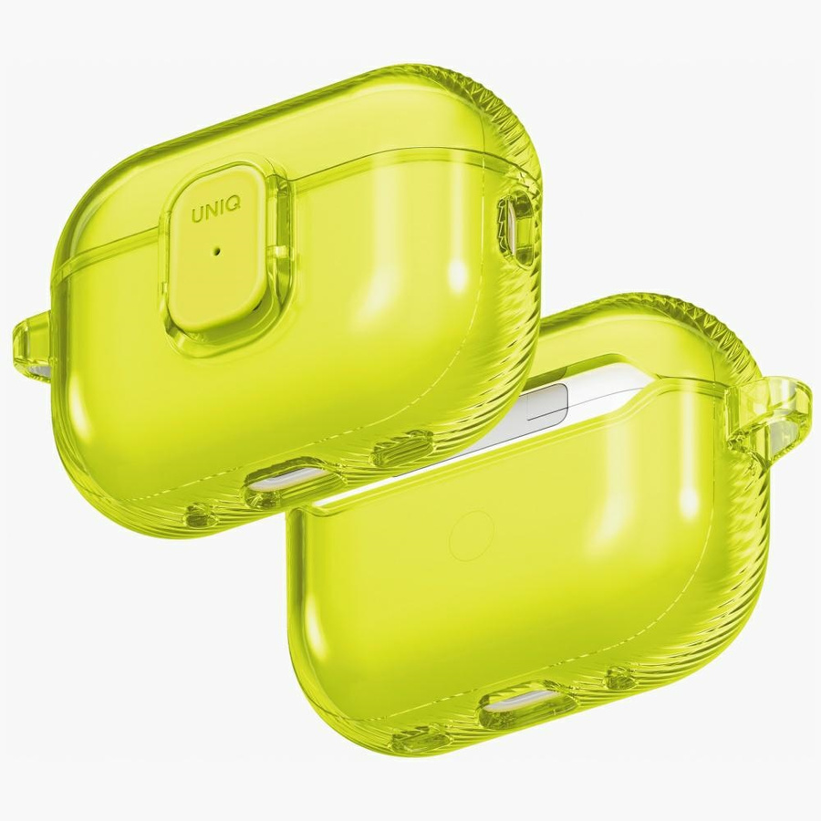 Etui UNIQ Glase Pro do AirPods Pro 3 Lock Case żółty