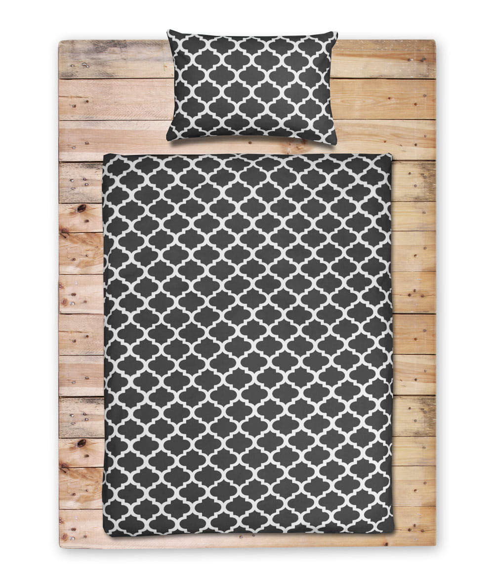 Pościel dziecięca 100x135 Baby Maroko czarne z plecaczkiem