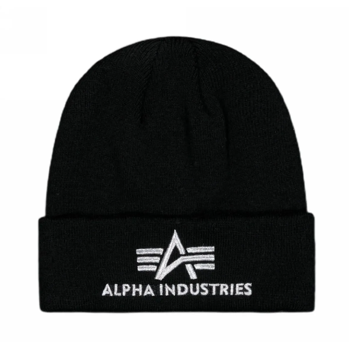 Alpha Industries Czapka zimowa 3D Beanie 168910 423 - Czarna/Srebrna