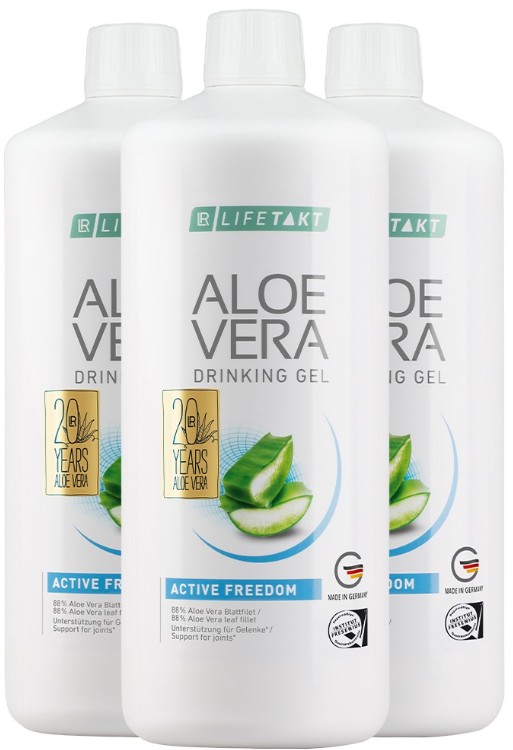 Aloes żel do picia kolagen LR Lifetakt Active Freedom 1000ml trójpak Aloe Vera Aloe Vera Drinking Gel Active Freedom 1000ml Trójpak