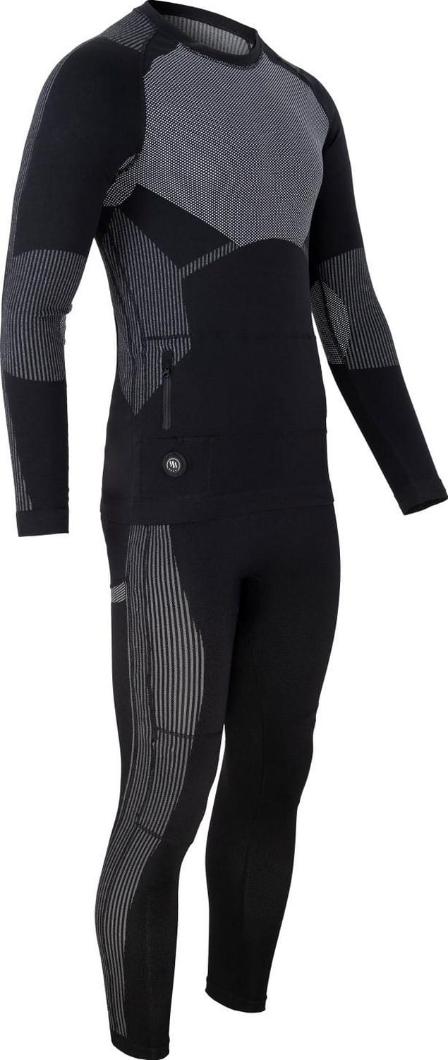 Glovii Ogrzewany zestaw bielizny termoaktywnej, rozmiar XL, czarny