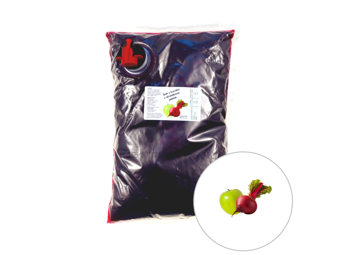 Sok z buraka z dodatkiem jabłek 2L Naturalny Sok Tłoczony