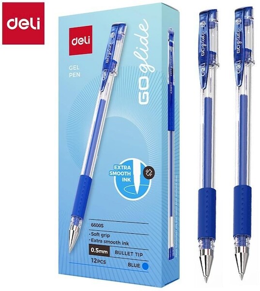 DELI Długopis żelowy 0,5mm Daily niebieski (12szt)