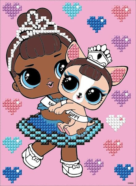 Diamnetowa mozaika - LOL Miss Baby 15x20cm