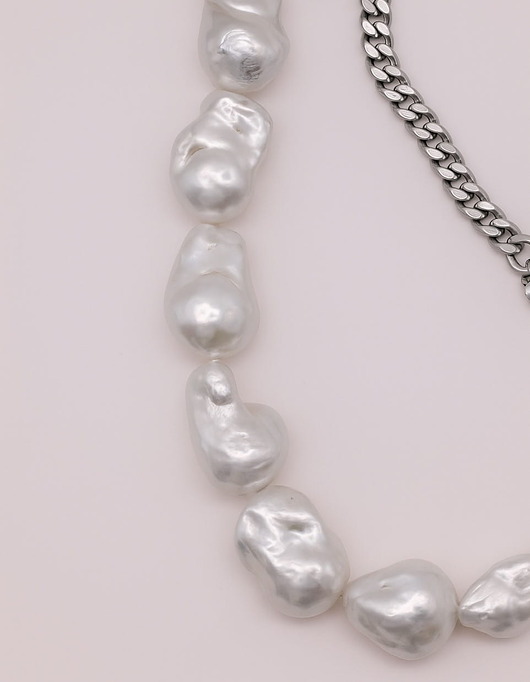 ROMEO PEARLS naszyjnik srebrny