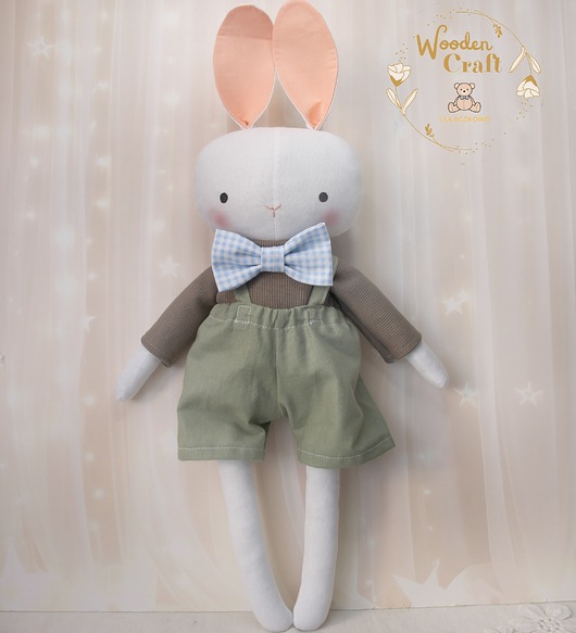 Króliczek Henry, przytulanka ręcznie szyta, prezent GOTOWY