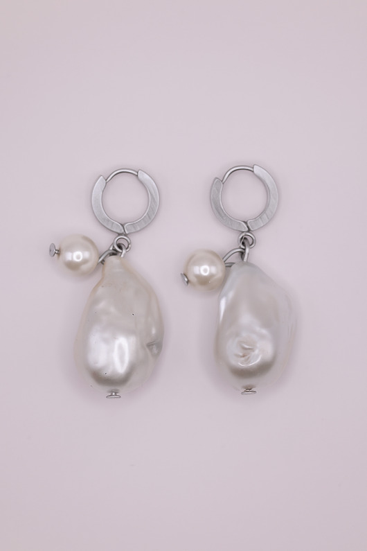 ROMEO kolczyki perły baroque srebrne