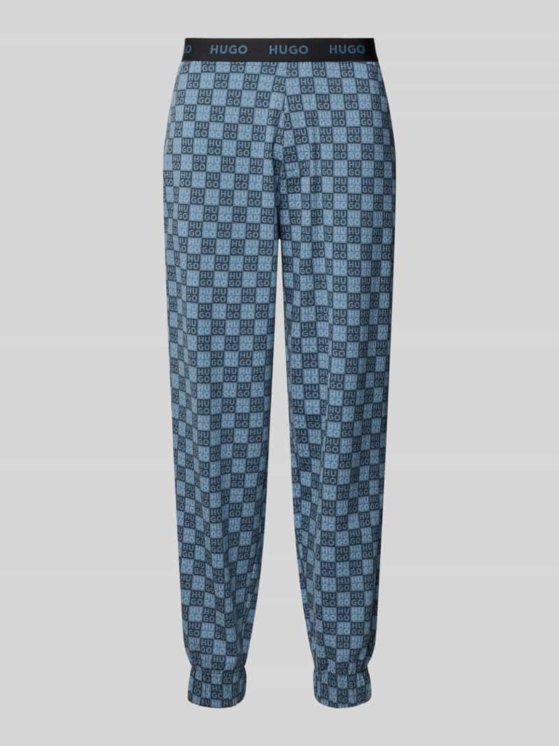 Spodnie od piżamy o kroju regular fit z mieszanki bawełny model ‘AARON’