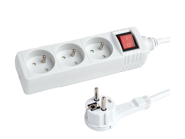 HAMA Listwa zasilająca Standard 3gn, 3m, biała