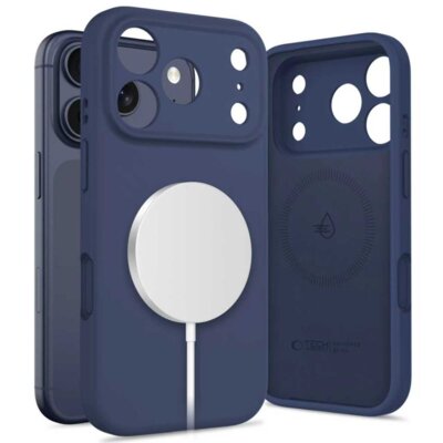 Etui TECH-PROTECT Silicone MagSafe do Apple iPhone 17 Pro Granatowy