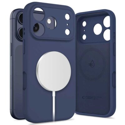 Etui TECH-PROTECT Silicone MagSafe do Apple iPhone 17 Pro Max Granatowy