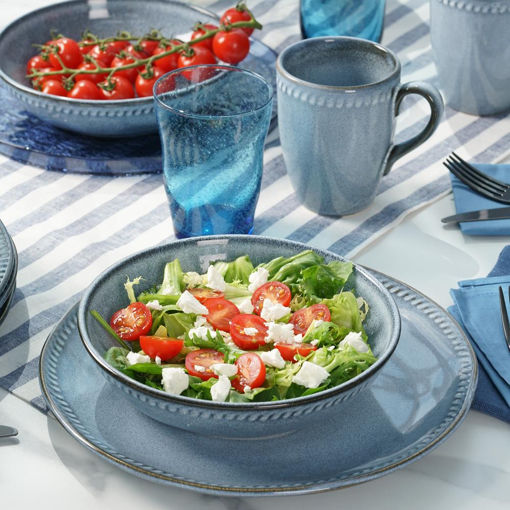 Serwis obiadowy na 12 osób Komplet talerzy DENIM