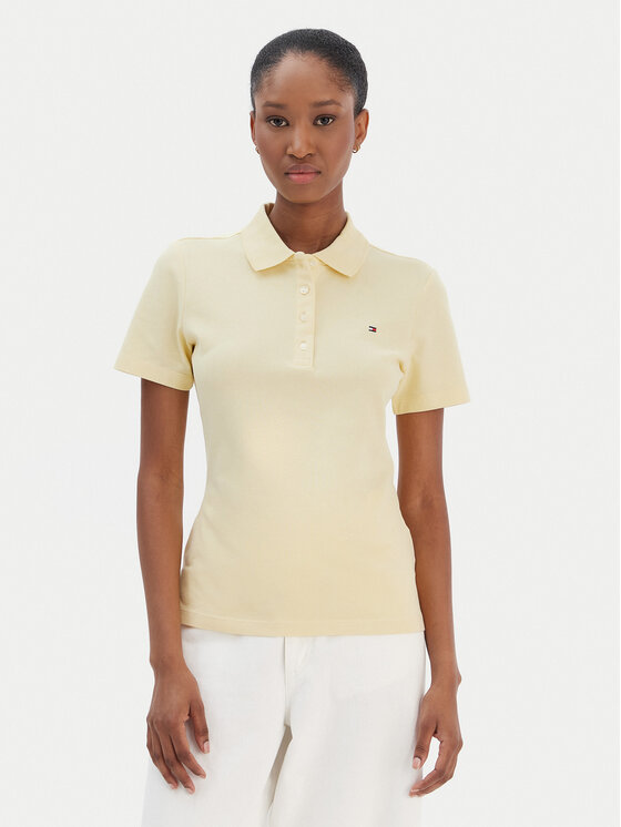 Tommy Hilfiger Polo 1985 WW0WW43225 Żółty Slim Fit