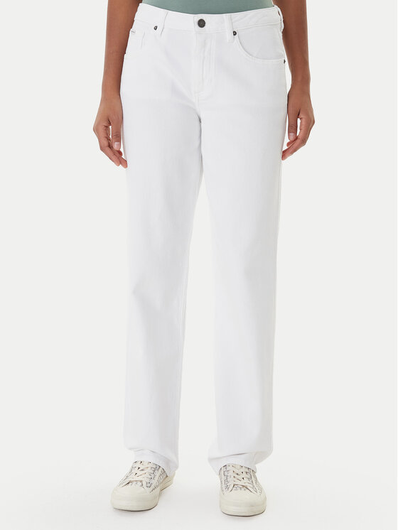 Guess Jeans Jeansy W5YA0I D0131 Biały Boyfriend Fit