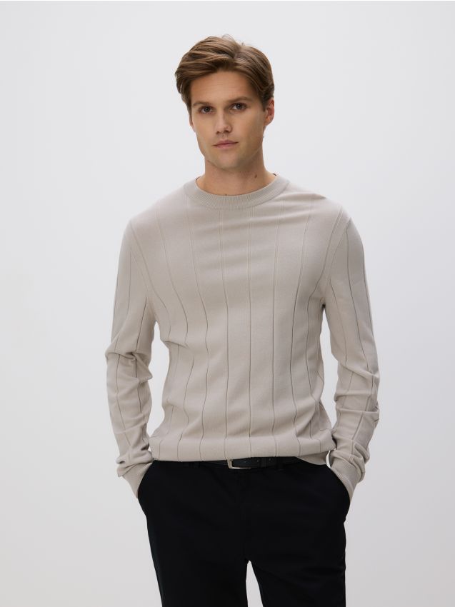 Reserved - Sweter z wiskozą - beżowy