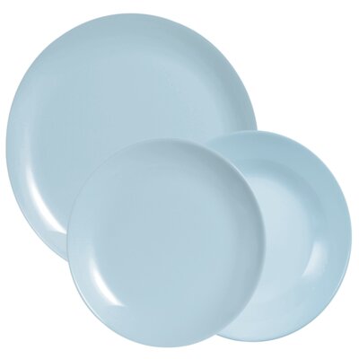 Serwis obiadowy szklany LUMINARC Diwali 6 osób (18 elementów) Niebieski