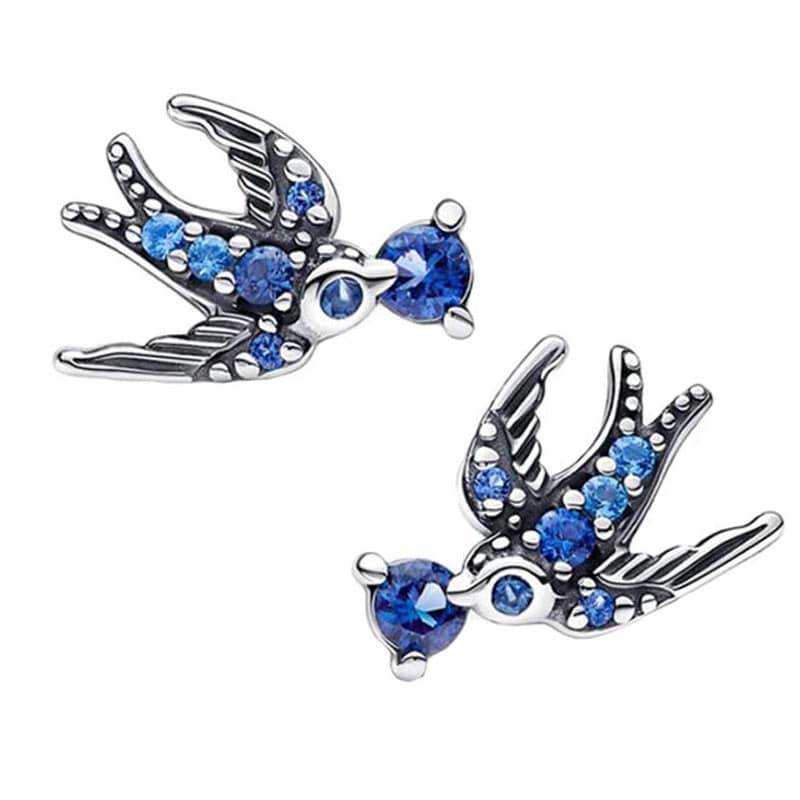 Kolczyki Srebrne - KOLCZYKI PTASZKI