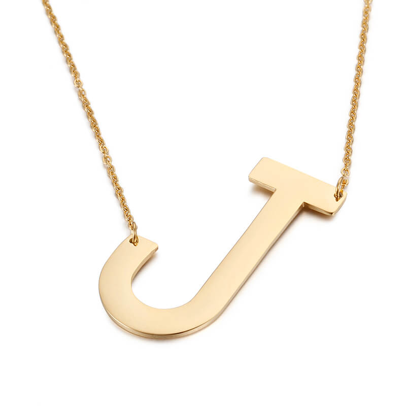 Złoty Naszyjnik - ŁAŃCUSZEK LITERKA J