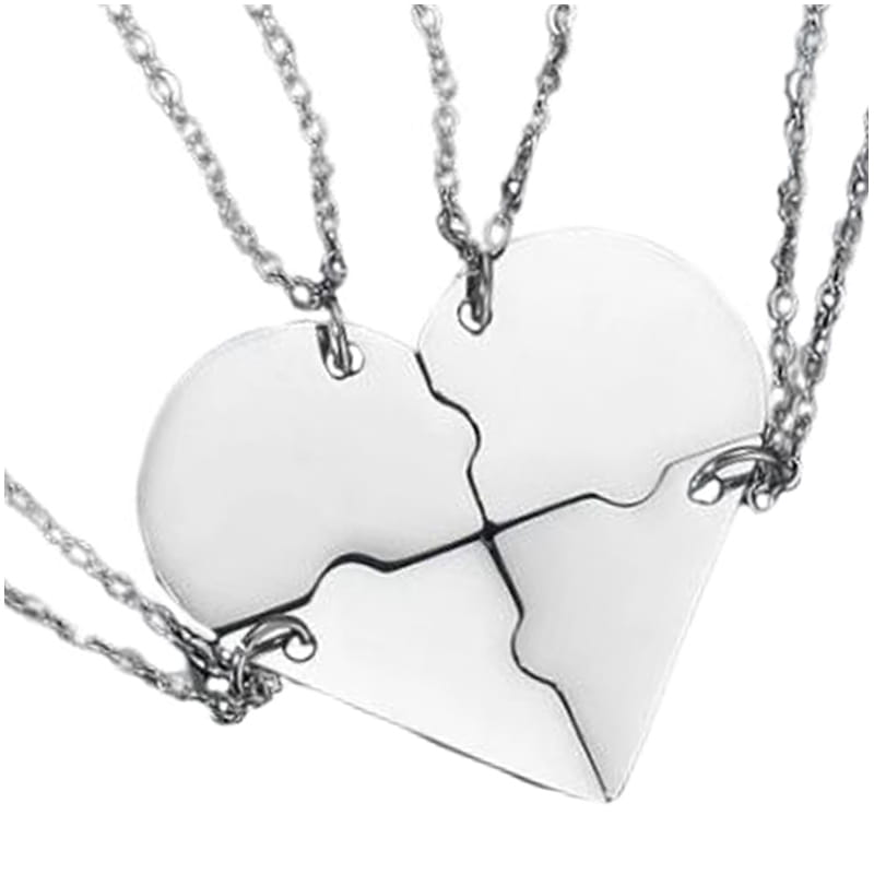 Srebrny Naszyjnik - 4 Szt. ŁAŃCUSZEK DLA PRZYJACIÓŁEK