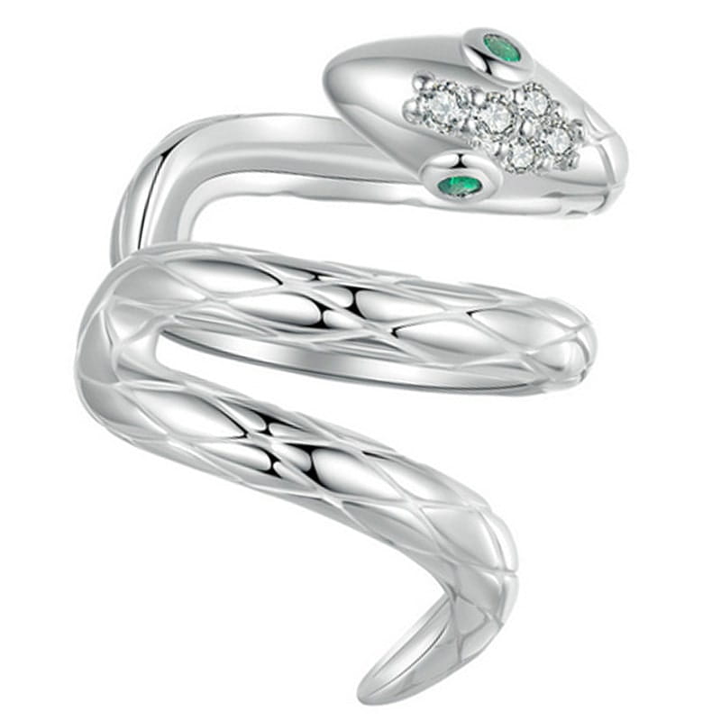 Kolczyk Srebrny - KOLCZYK NAUSZNICA WĄŻ