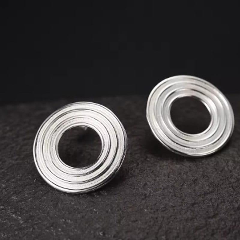 Kolczyki Srebrne - KOLCZYKI OKRĄGŁE VINTAGE