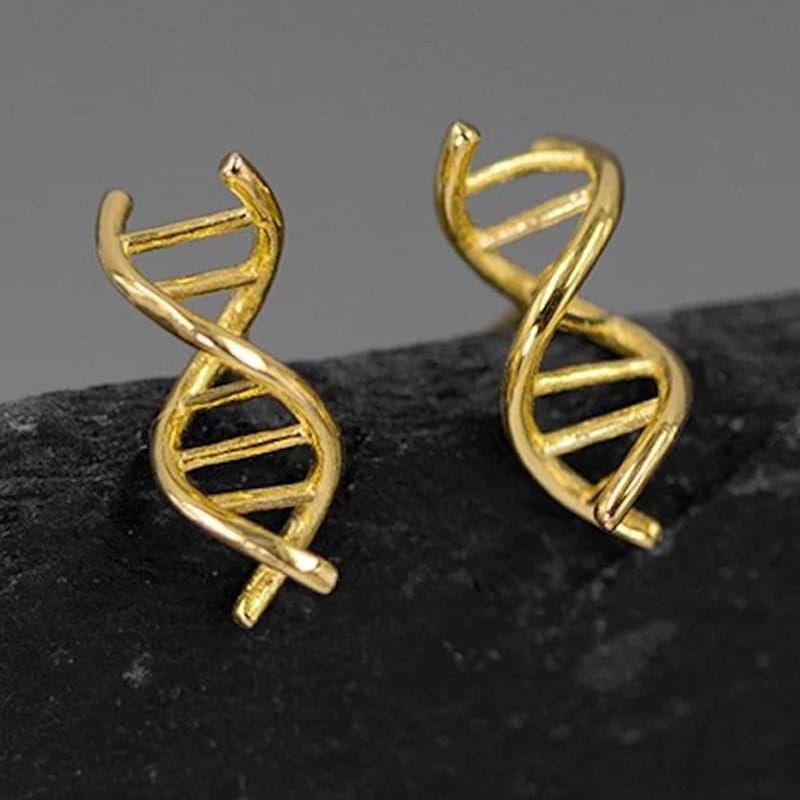 Kolczyki Złote - KOLCZYKI SPIRALA DNA