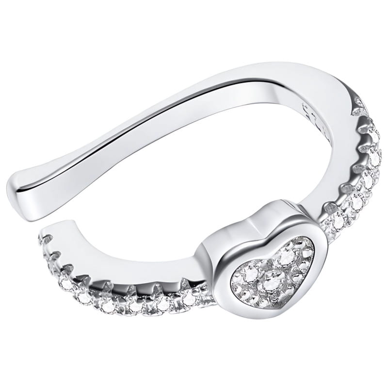 Kolczyk Srebrny - KOLCZYK NAUSZNICA SERCE