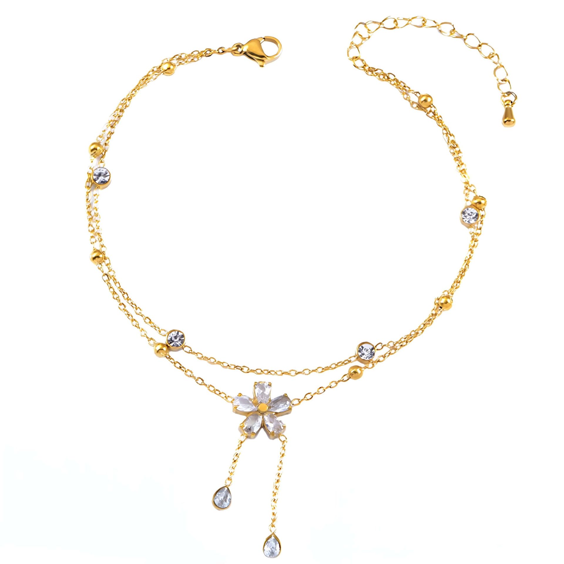 BRANSOLETKA NA NOGĘ - Bransoletka na Nogę Kwiatek