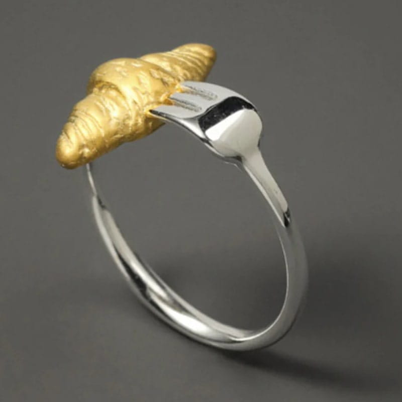 Pierścionek Srebrny - PIERŚCIONEK CROISSANT