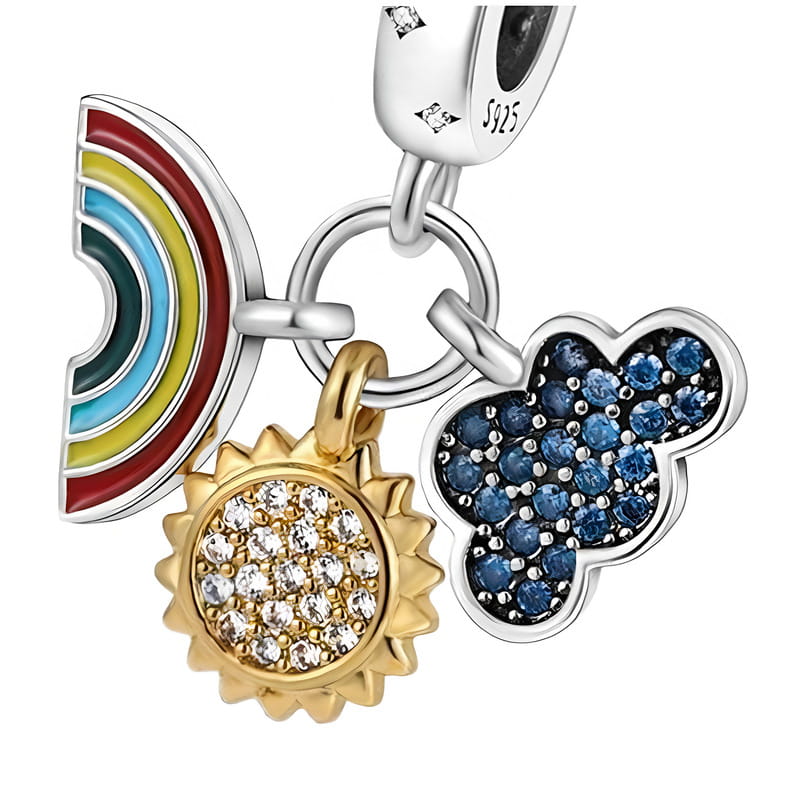 Charms do Pandora - CHARMS TĘCZA, CHMURKA, SŁOŃCE