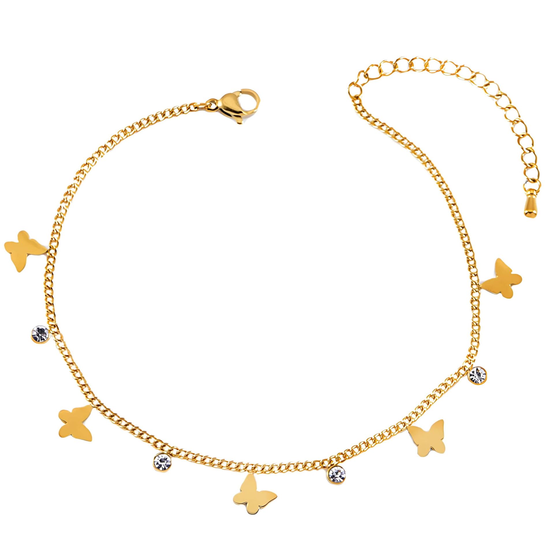 BRANSOLETKA NA NOGĘ - Bransoletka na nogę Motylki